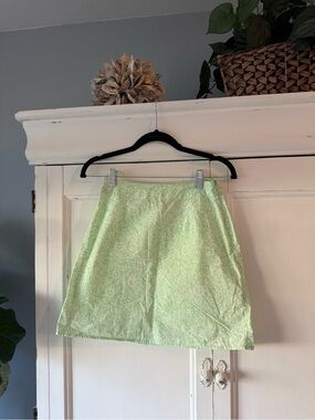 Billabong Light Green Floral A-Line Skirt